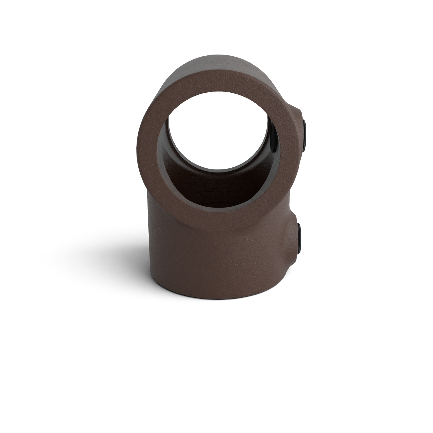 Buiskoppeling T-stuk kort vintage 33,7 mm - zijaanzicht buiskoppeling (Steigerbuisstunter.nl)