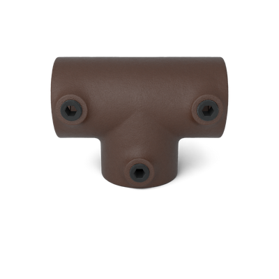 Buiskoppeling T-stuk lang vintage 33,7 mm - vooraanzicht buiskoppeling (Steigerbuisstunter.nl)