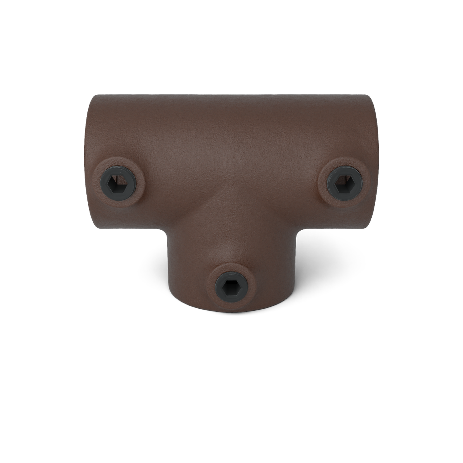 Buiskoppeling T-stuk lang vintage 33,7 mm - vooraanzicht buiskoppeling (Steigerbuisstunter.nl)