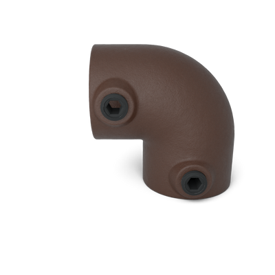 Buiskoppeling Kniestuk 2-weg 90º vintage 26,9 mm - vooraanzicht buiskoppeling (Steigerbuisstunter.nl)