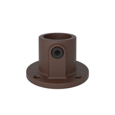 Buiskoppeling Voetplaat rond doorlopend vintage 33,7 mm - vooraanzicht buiskoppeling (Steigerbuisstunter.nl)