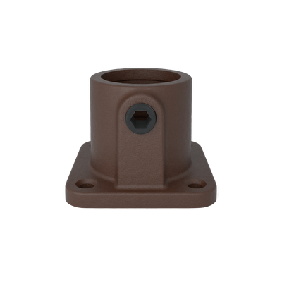 Buiskoppeling Voetplaat vierkant vintage 26,9 mm - vooraanzicht buiskoppeling (Steigerbuisstunter.nl)