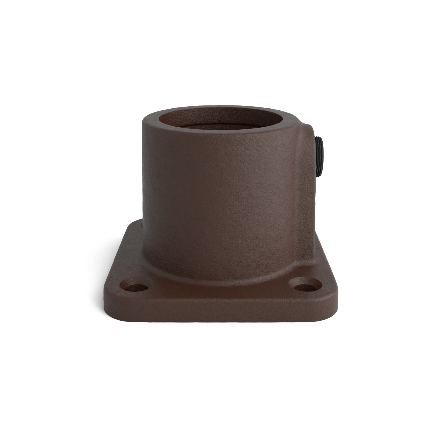 Buiskoppeling Voetplaat vierkant vintage 33,7 mm - zijaanzicht buiskoppeling (Steigerbuisstunter.nl)
