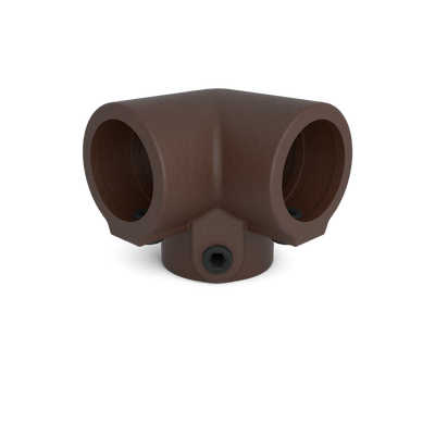 Buiskoppeling Kniestuk 3-weg 90º vintage 33,7 mm - vooraanzicht buiskoppeling (Steigerbuisstunter.nl)