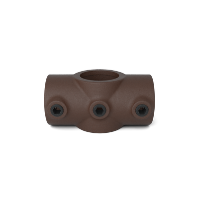 Buiskoppeling Kruisstuk 1-vlak vintage 26,9 mm - vooraanzicht buiskoppeling (Steigerbuisstunter.nl)