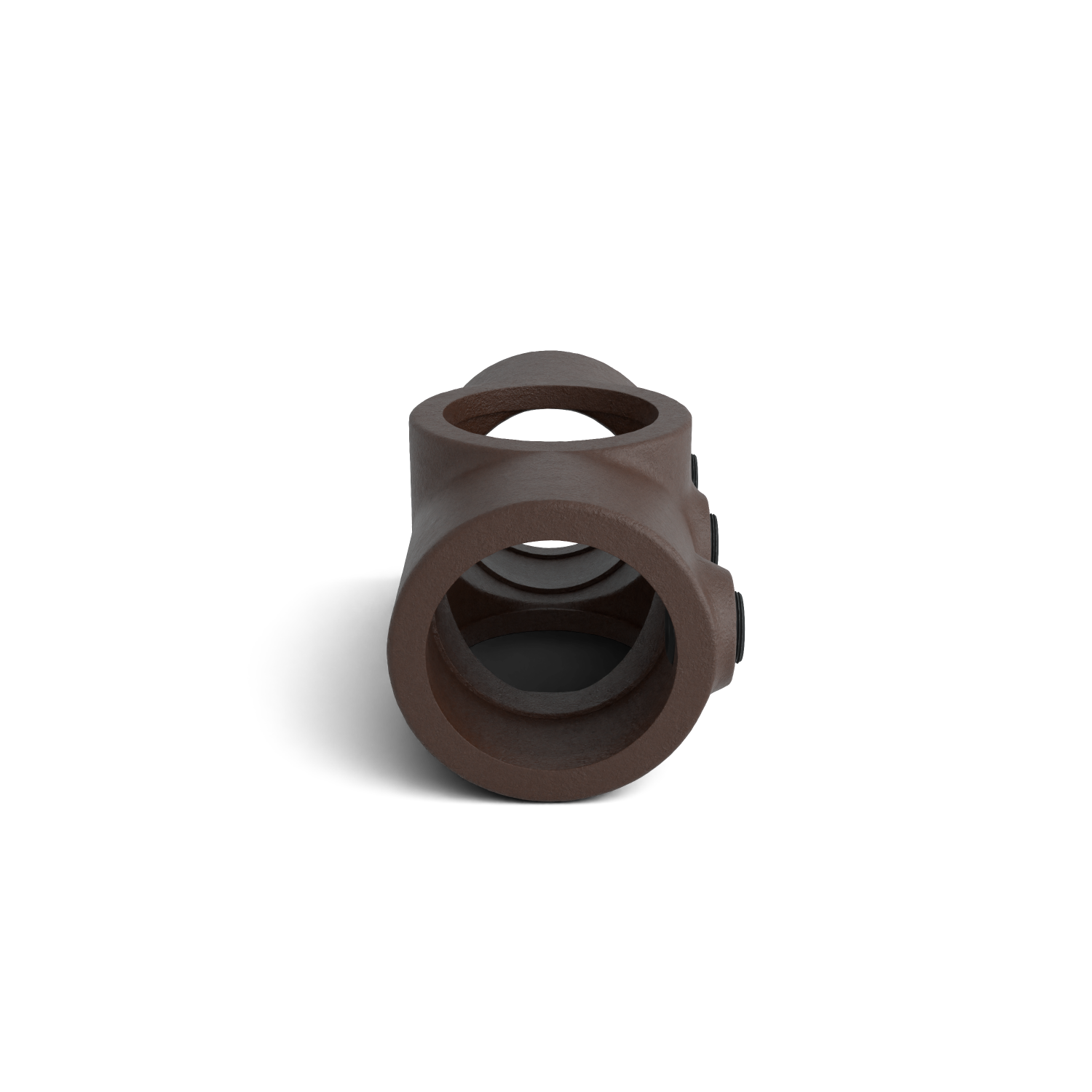 Buiskoppeling Kruisstuk 1-vlak vintage 33,7 mm - zijaanzicht buiskoppeling (Steigerbuisstunter.nl)