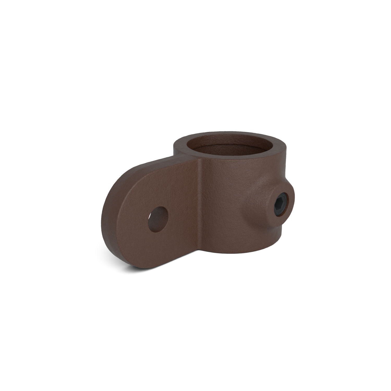 Buiskoppeling Oogdeel Scharnierstuk vintage 26,9 mm - schuin aanzicht buiskoppeling (Steigerbuisstunter.nl)