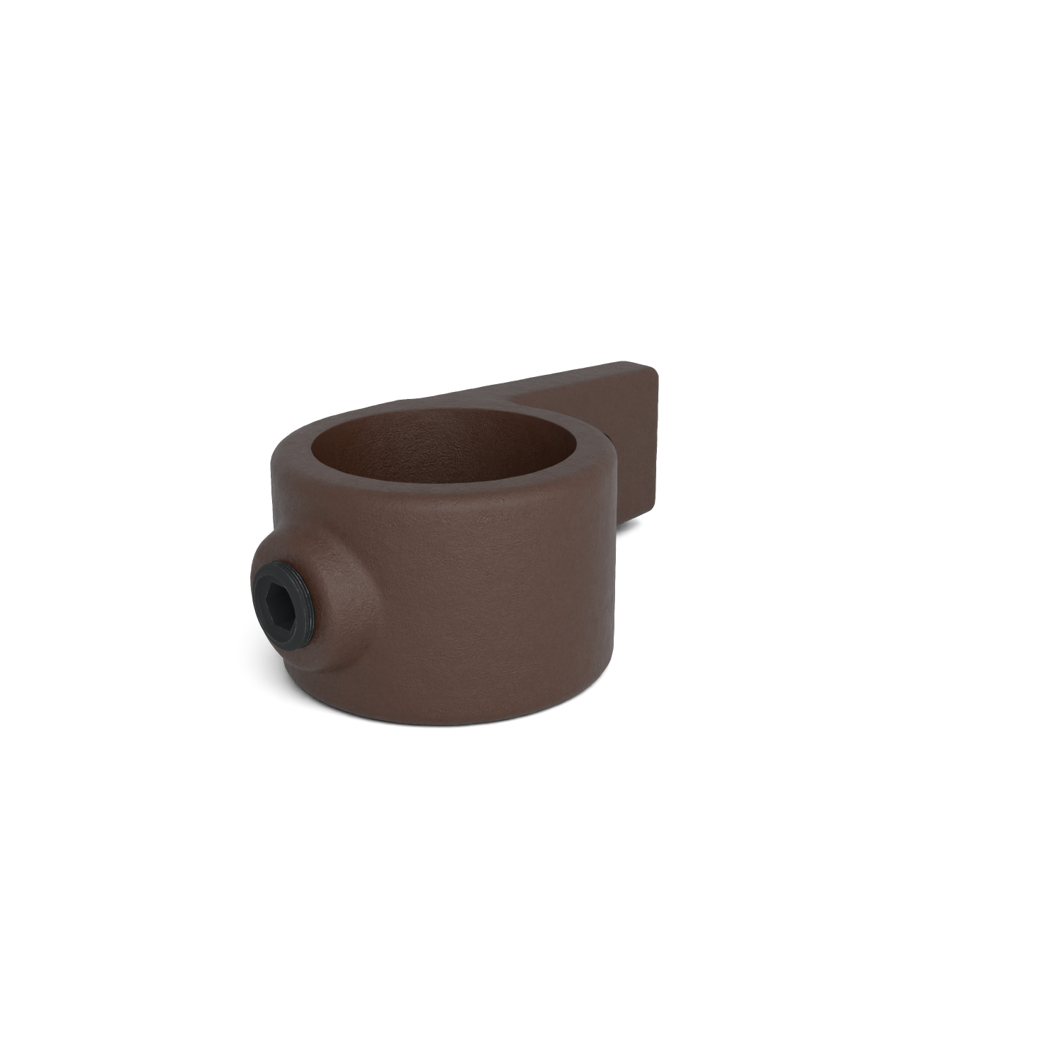 Buiskoppeling Bevestigingsring enkel vintage 33,7 mm - schuin aanzicht buiskoppeling (Steigerbuisstunter.nl)