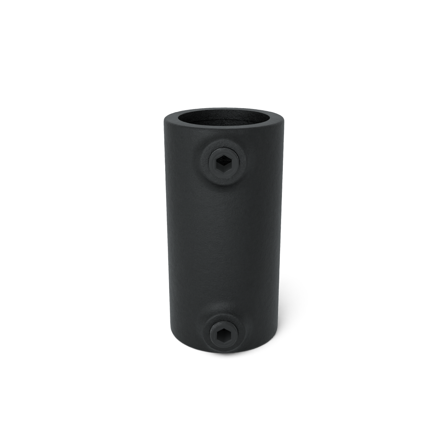 Buiskoppeling Koppelstuk zwart 26,9 mm - vooraanzicht buiskoppeling (Steigerbuisstunter.nl)