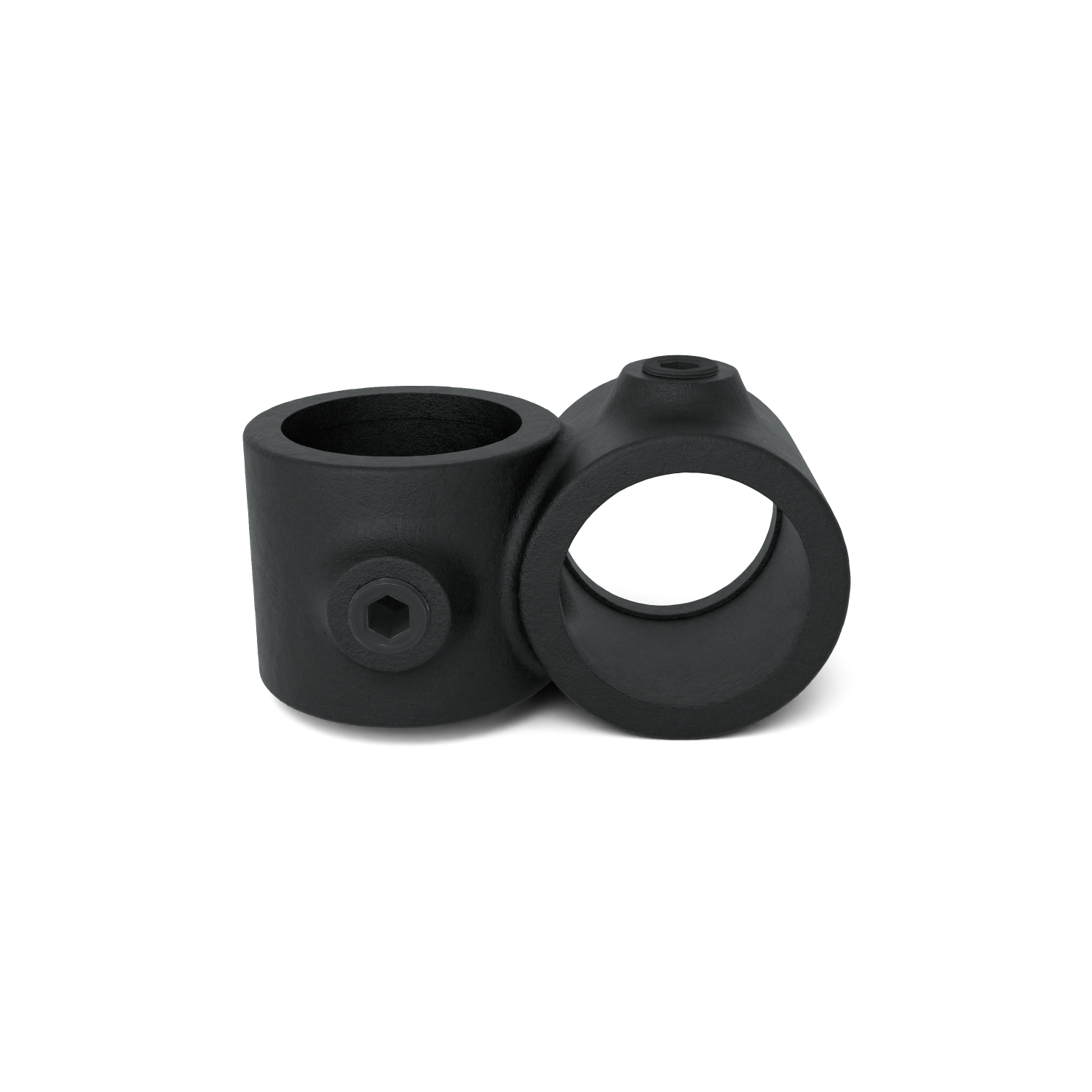 Buiskoppeling Kruisstuk 90º zwart 33,7 mm - vooraanzicht buiskoppeling (Steigerbuisstunter.nl)