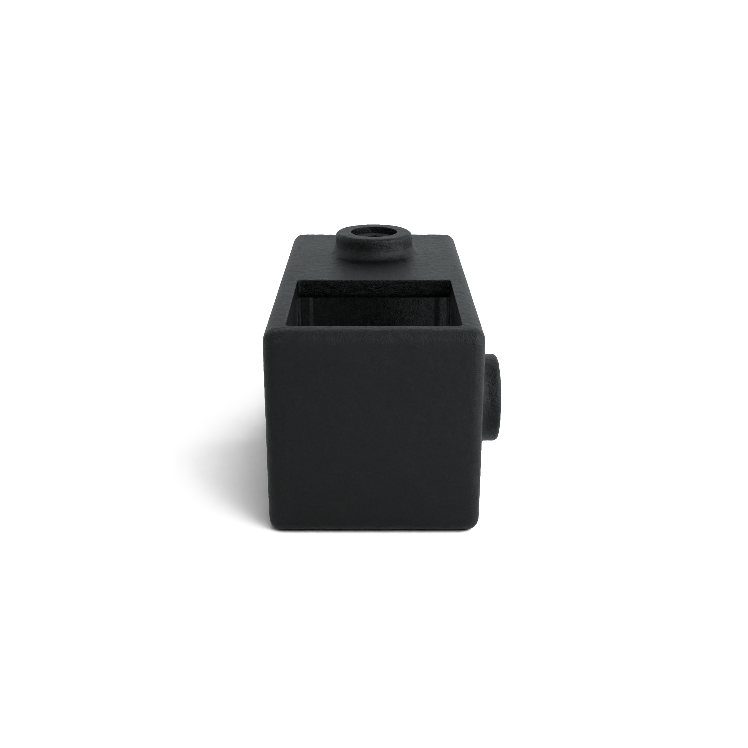Buiskoppeling Kruisstuk 90º zwart 40 mm vierkant - zijaanzicht buiskoppeling (Steigerbuisstunter.nl)