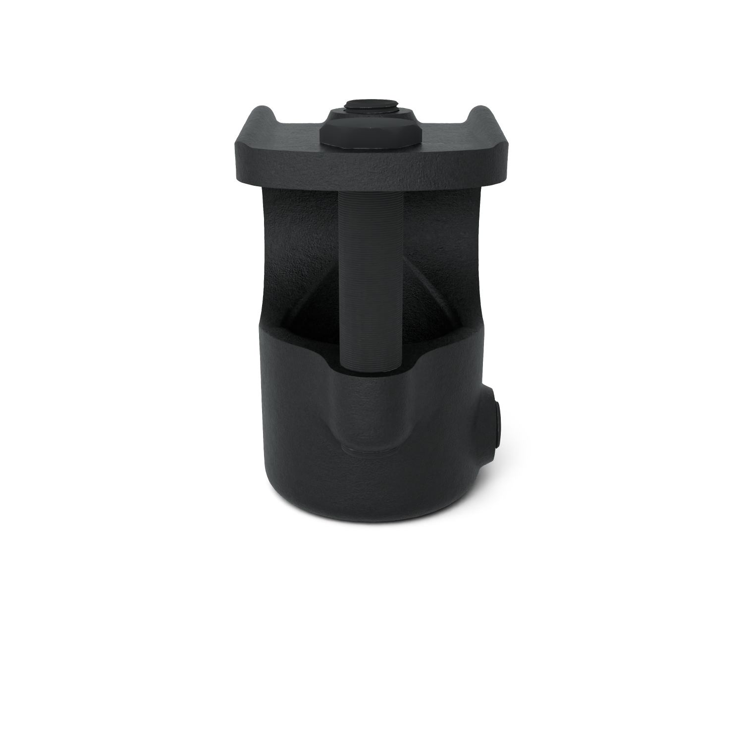 Buiskoppeling T-stuk open zwart 33,7 mm - schuin aanzicht buiskoppeling (Steigerbuisstunter.nl)