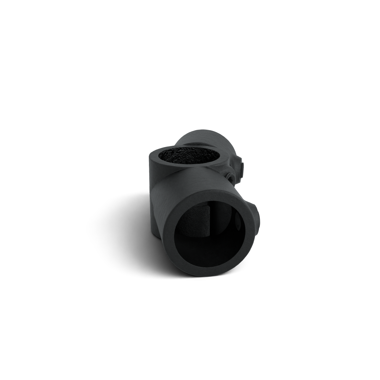Buiskoppeling Verstelbaar hoekstuk zwart 42,4 mm - 1 stuk - zijaanzicht buiskoppeling (Steigerbuisstunter.nl)