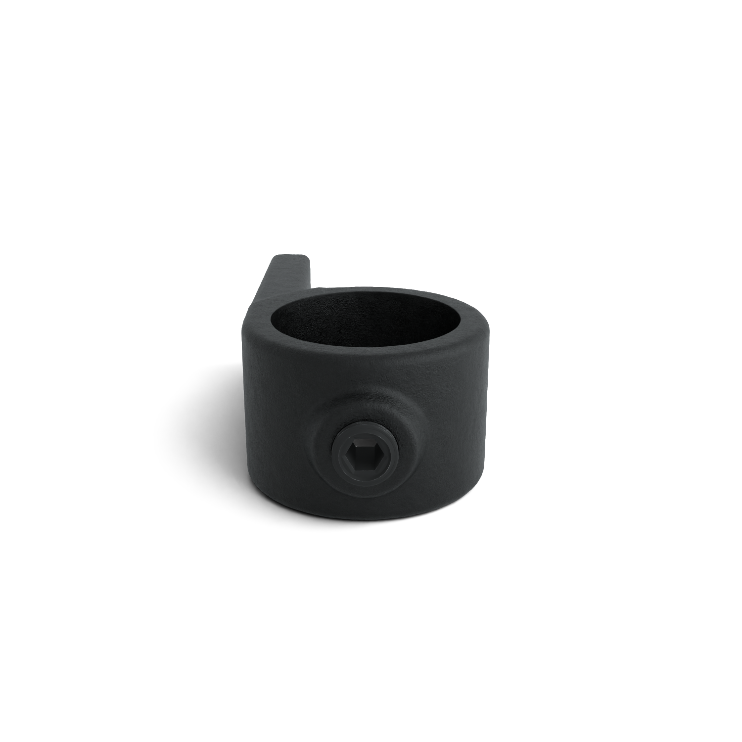 Buiskoppeling Bevestigingsring enkel - zwart voor buiten - 42,4 mm - zijaanzicht buiskoppeling (Steigerbuisstunter.nl)
