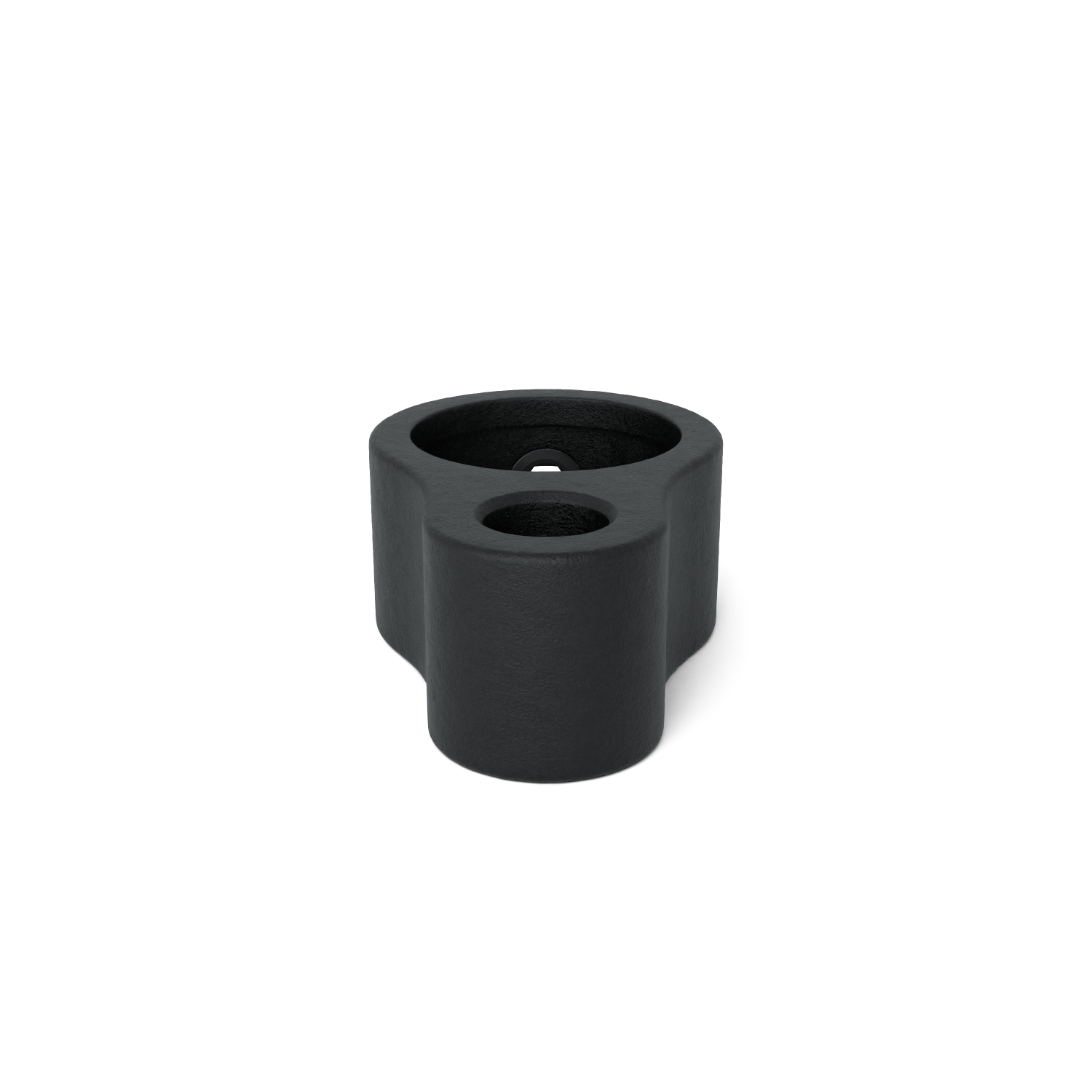 Buiskoppeling Scharnieroog zwart 33,7 mm - zijaanzicht buiskoppeling (Steigerbuisstunter.nl)