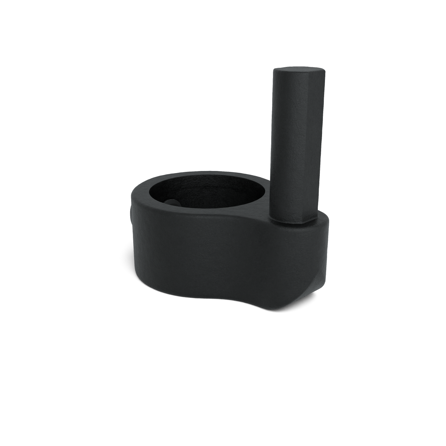 Buiskoppeling Scharnierpen zwart 33,7 mm - schuin aanzicht buiskoppeling (Steigerbuisstunter.nl)