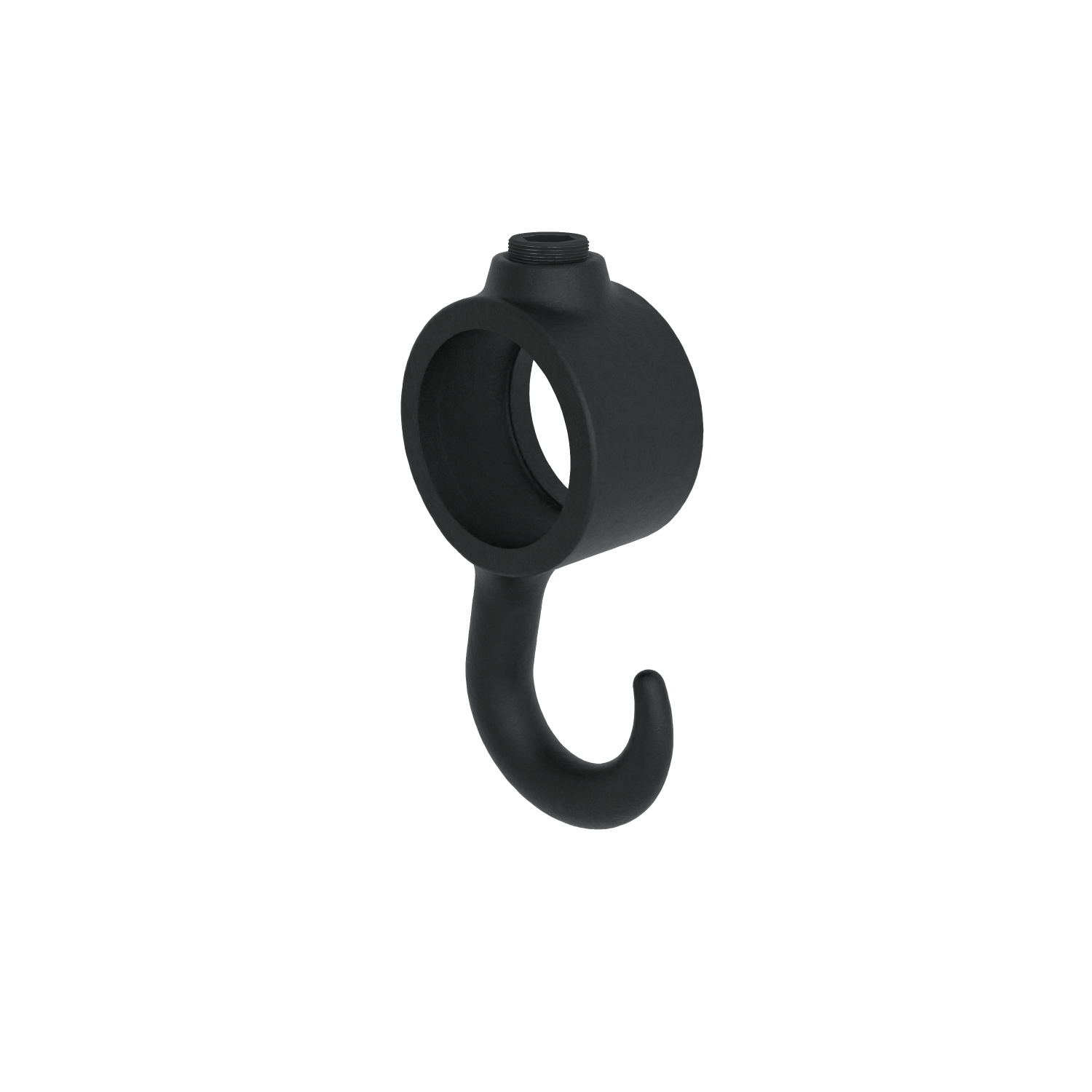 Buiskoppeling Kapstokhaak - zwart voor buiten - 42,4 mm - vooraanzicht buiskoppeling (Steigerbuisstunter.nl)