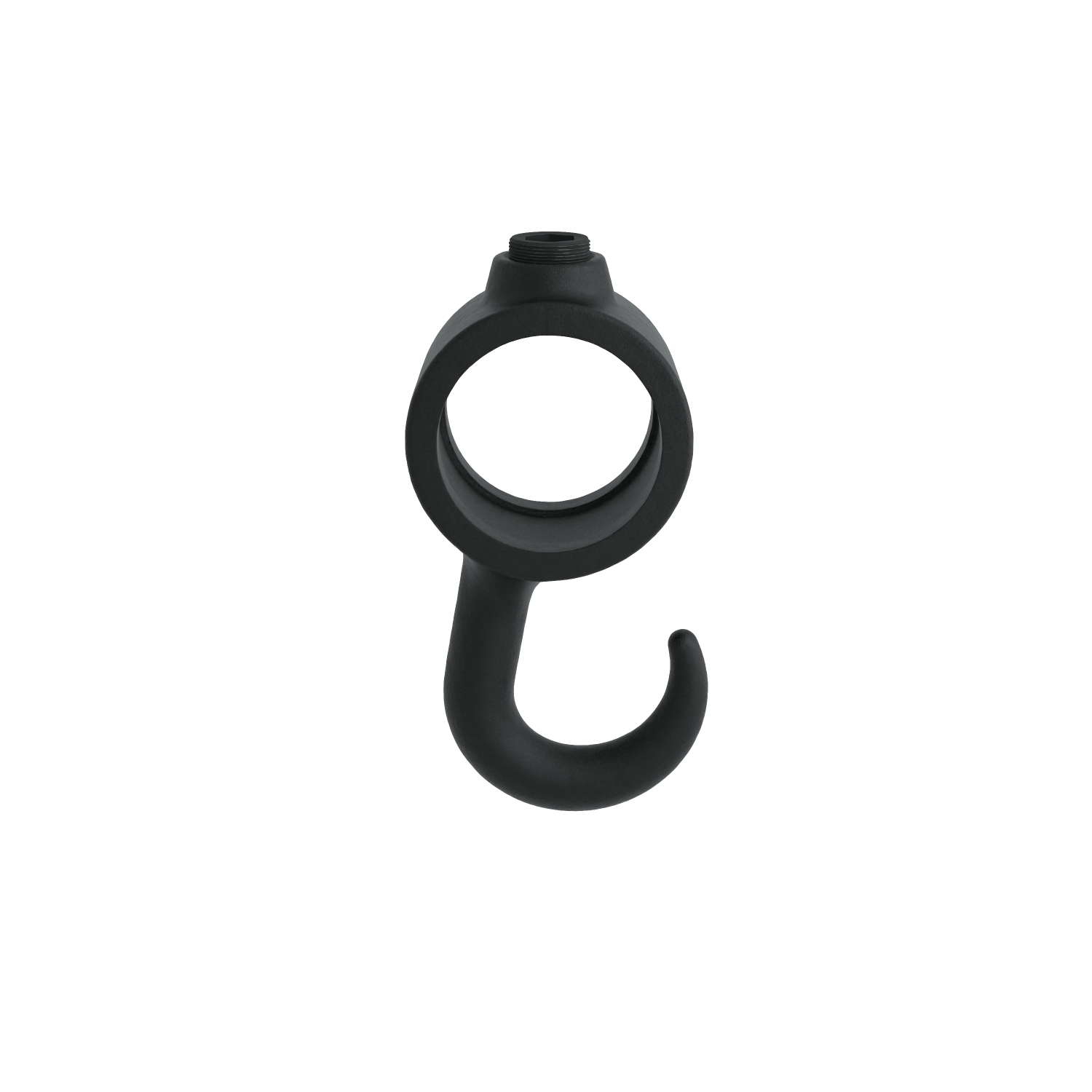 Buiskoppeling Kapstokhaak - zwart voor buiten - 42,4 mm - schuin aanzicht buiskoppeling (Steigerbuisstunter.nl)