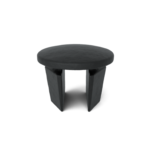 Buiskoppeling Afdekdop metaal - zwart voor buiten - 42,4 mm - vooraanzicht met buizen (Steigerbuisstunter.nl)