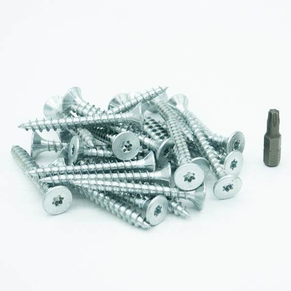 25 Schroeven 6x50 mm (incl. bitje)