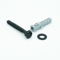 Zwarte bout M8x60 met ringen en pluggen (10 stuks)