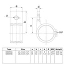 Bevestigingsring enkel 21,3 mm