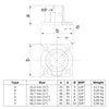 Voetplaat vierkant 48,3 mm