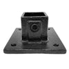 Voetplaat zwart 40 mm vierkant