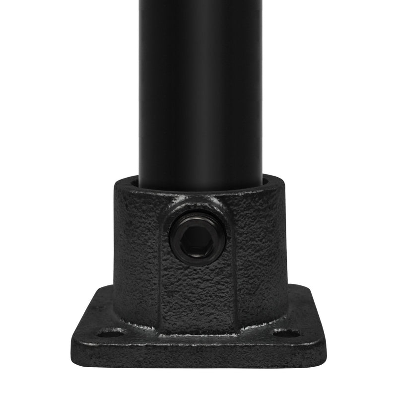 Voetplaat vierkant zwart 21,3 mm - Buiskoppelingen - 