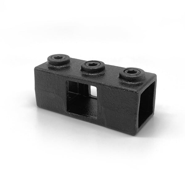 Kruisstuk 1-vlak zwart 25 mm vierkant