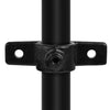 Bevestigingsring dubbel zwart 48,3 mm