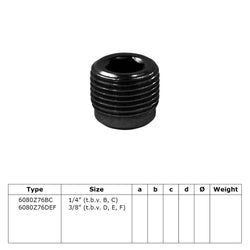 Stelschroef zwart tbv 42,4-48,3-60,3 mm technische tekening