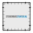 Reclameframe hangend zwart buiten