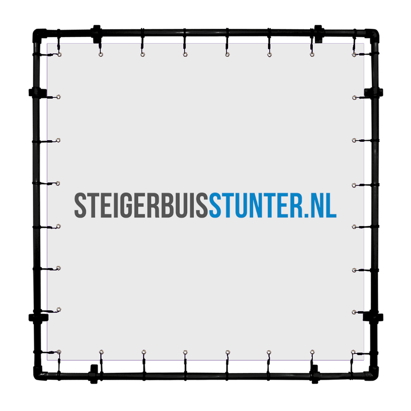 Reclameframe hangend zwart buiten